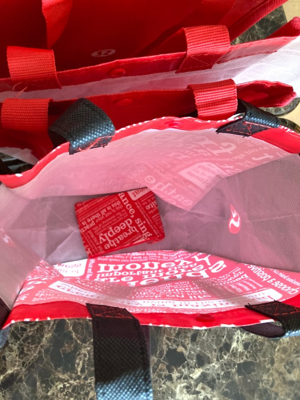 4 Lululemon Bags & Tiny Wallet in White,Black,and Red